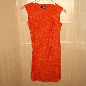 Guess Womens Orange Pink Sleeveless Sheath Dress 4